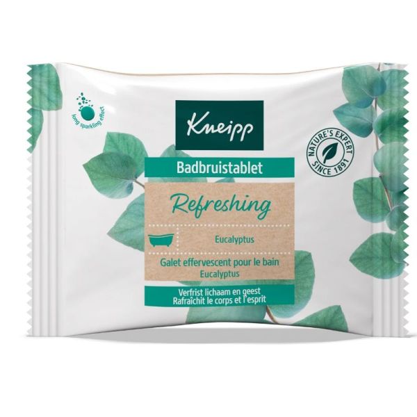 Kneipp Galet bain Effervescent Eucalyptus Sels Thermaux Bulle d'Oxygène 80 g