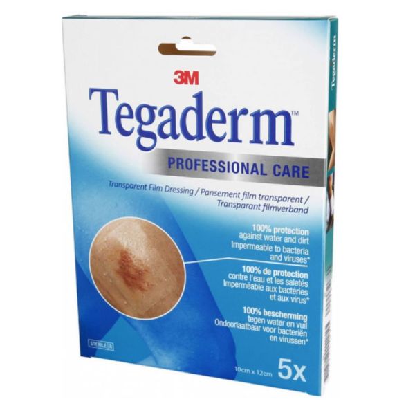 Tegaderm Pansements Transparents Stériles 10 cm x 12 cm x 5 unités