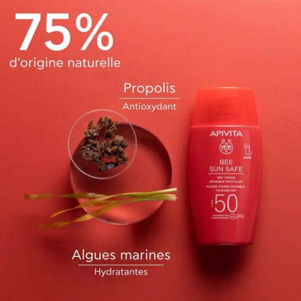 Apivita Bee Sun Safe fluide visage invisible toucher sec SPF50 50ml