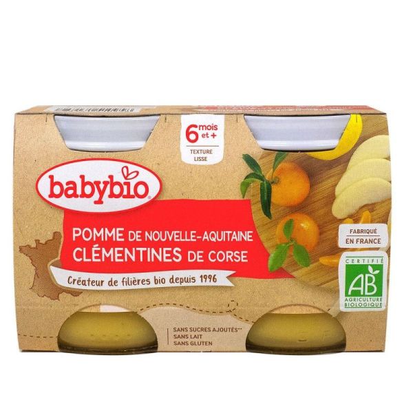 Pommes clémentines 6 mois+ 2x130g
