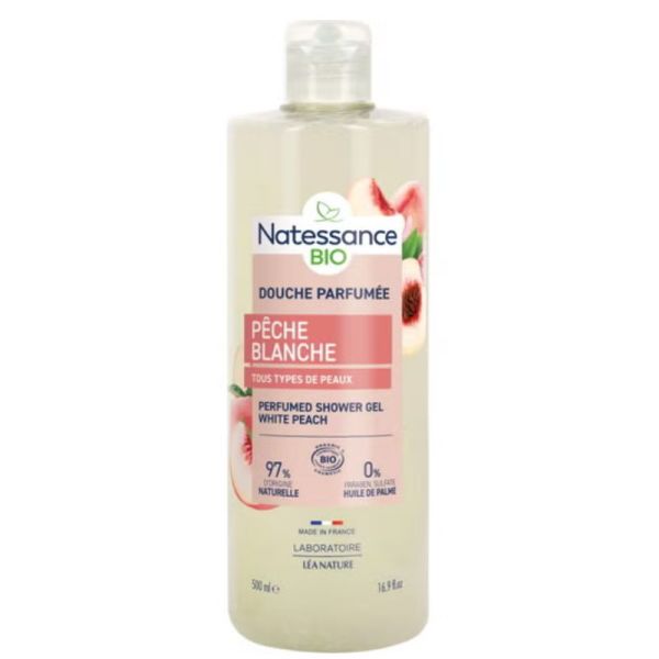 Natessance gel douche Pêche Blanche 500 ml