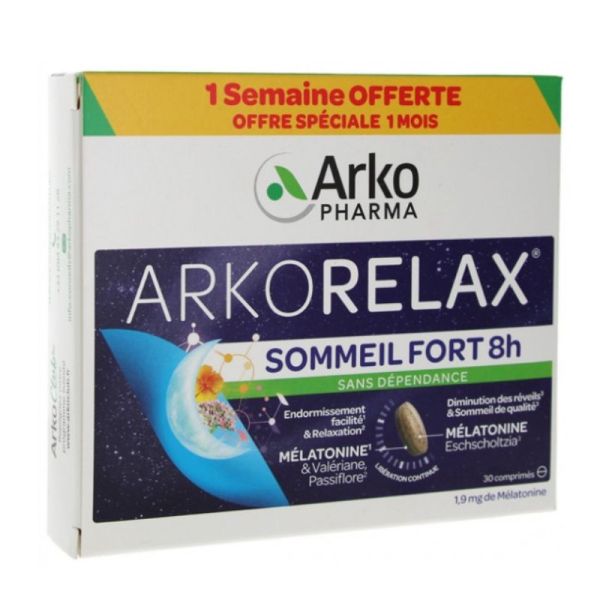 Arkorelax Sommeil Fort 8H 30 Comprimés Offre Spéciale