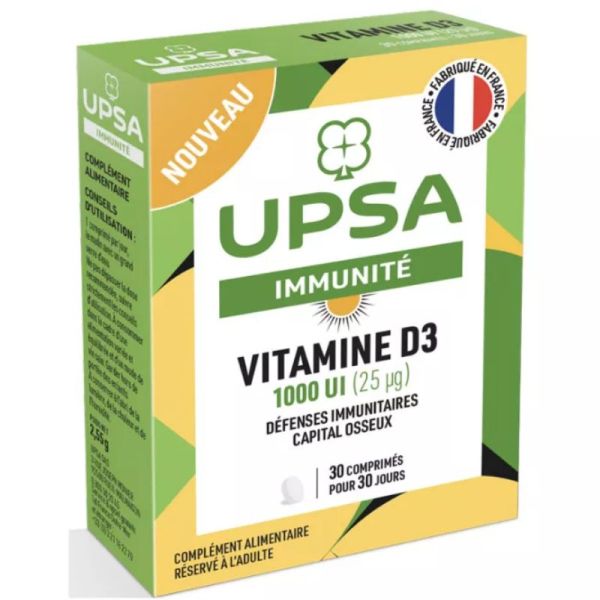 UPSA Vitamine D3 1000 UI 30 comprimés