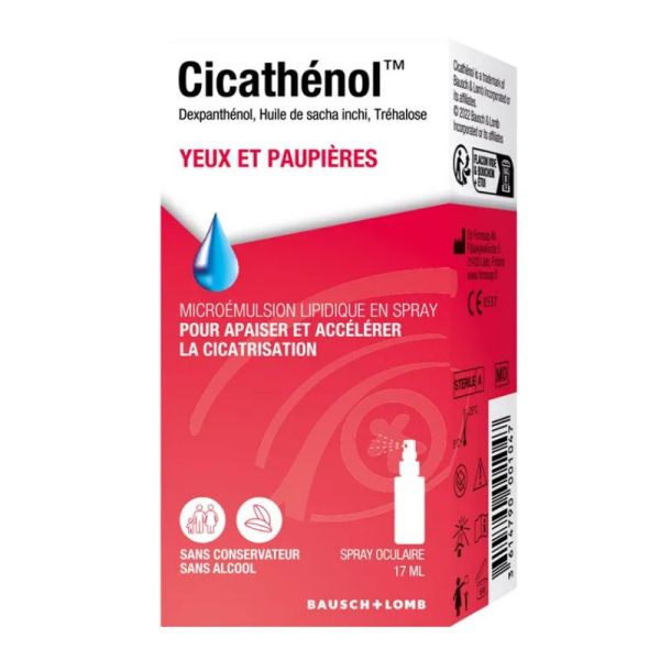 Bausch & Lomb Cicathénol spray yeux et paupières 17ml