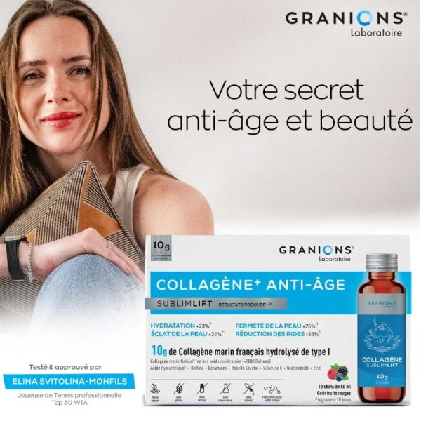 Granions Sublimlift collagène+ anti-âge 10 shots de 50ml
