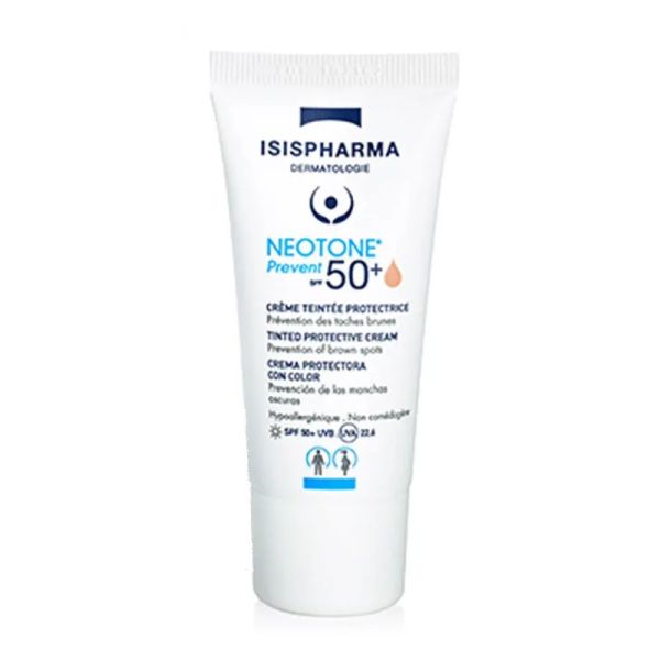 Isispharma Neotone Prevent rème teintée protectrice spf50+ teinte médium 30ml