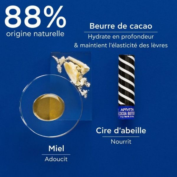 Apivita soin des lèvres au beurre de cacao SPF20 4.4g