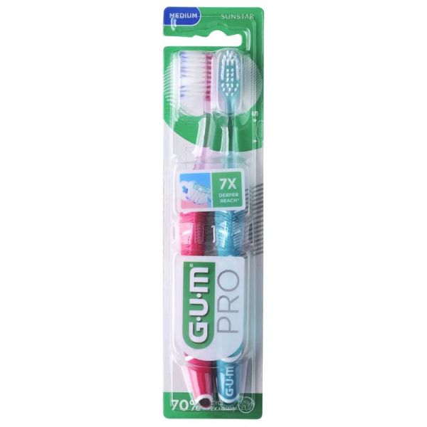 Gum Duo brosses à dents Technique Pro Medium