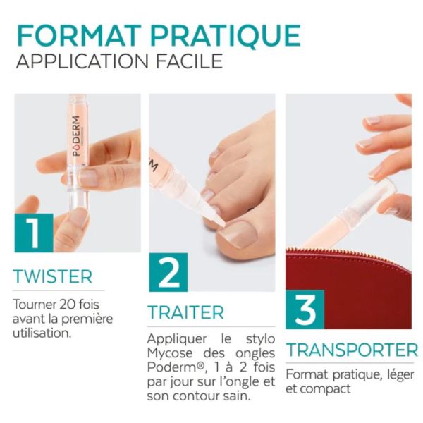 Poderm Stylo Twist & Go sérum mycose des ongles 4ml