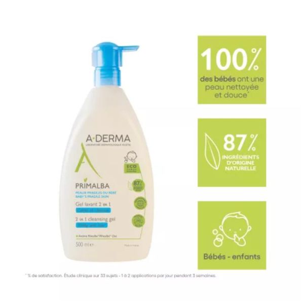 A-Derma Primalba gel lavant bébé 2en1 750ml