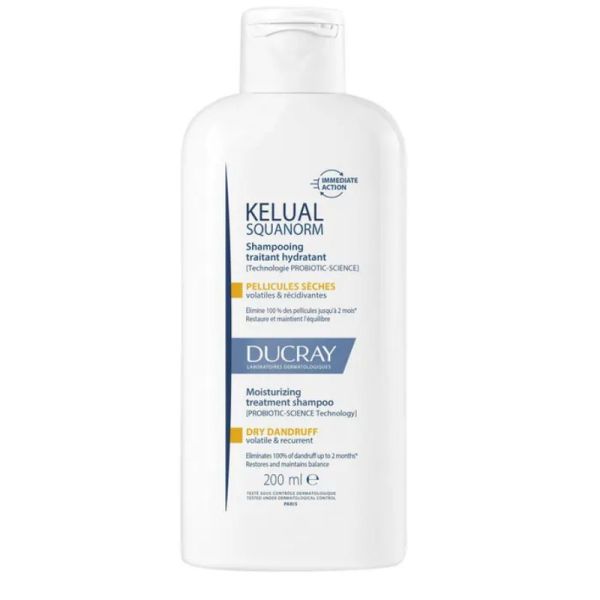 Ducray Kelual Squanorm shampoing traitant pellicules sèches 200ml