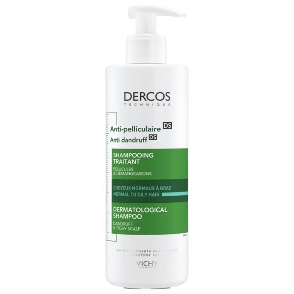 Vichy Dercos shampoing traitant anti-pelliculaire cheveux normaux à gras 390 ml