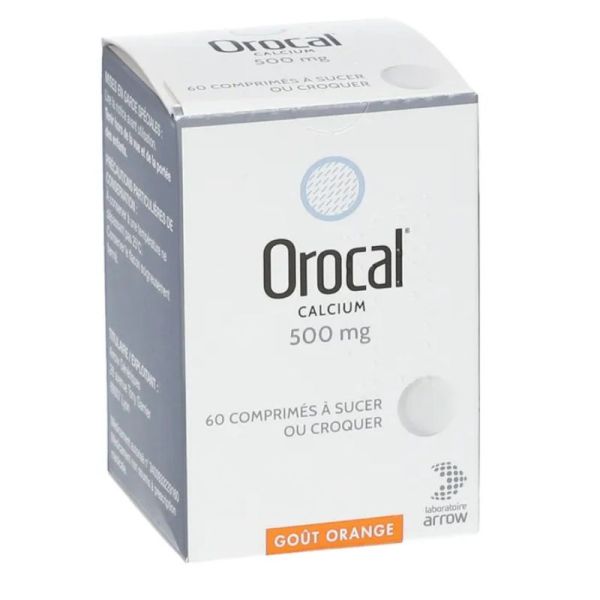 Orocal 500 mg 60 comprimés à sucer