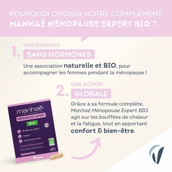 Manhaé Ménopause Expert bio 60 gélules