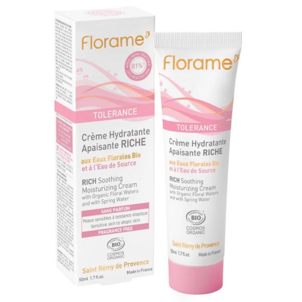 Florame crème hydratante apaisante riche 50 ml