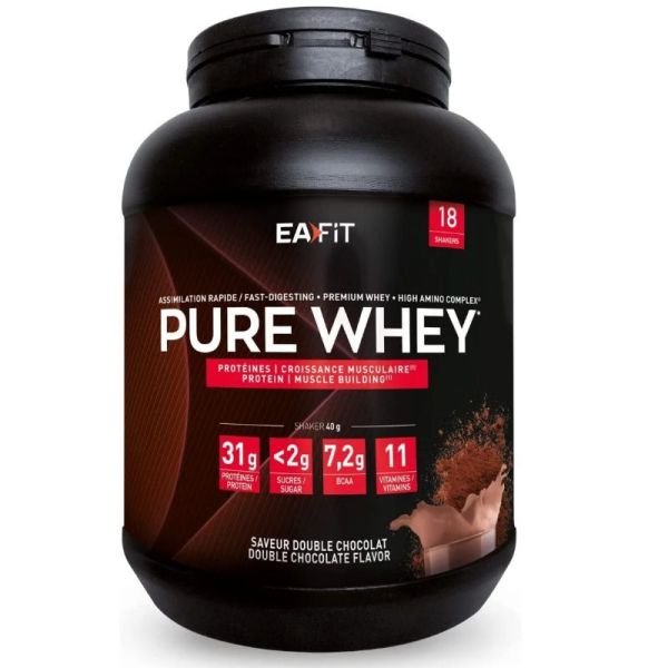 Eafit Pure Whey croissance musculaire double chocolat 750g