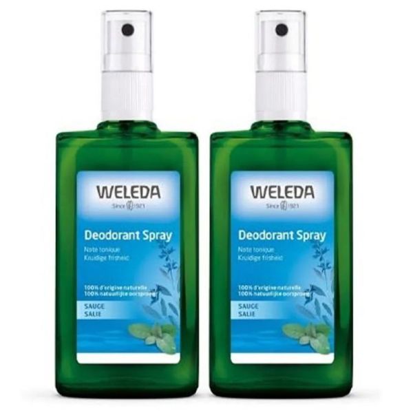 Weleda déodorant spray à la Sauge note tonique 2x100ml