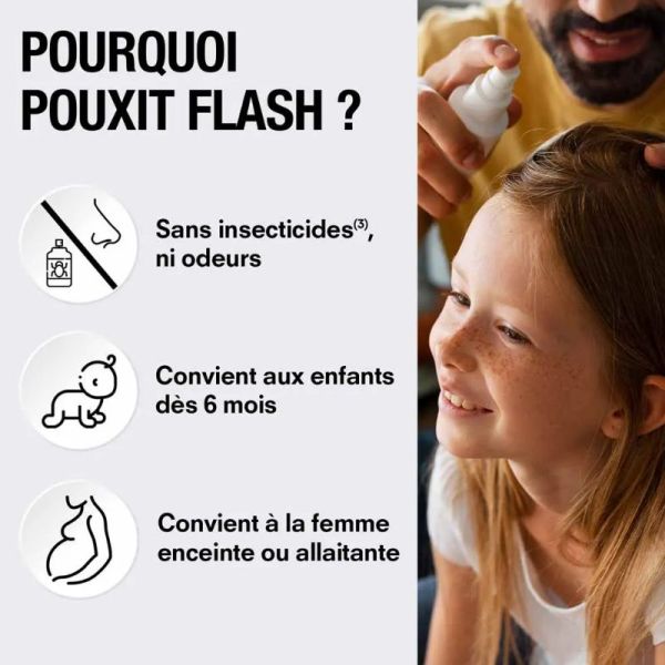 Pouxit Flash spray anti-poux et lentes 150ml