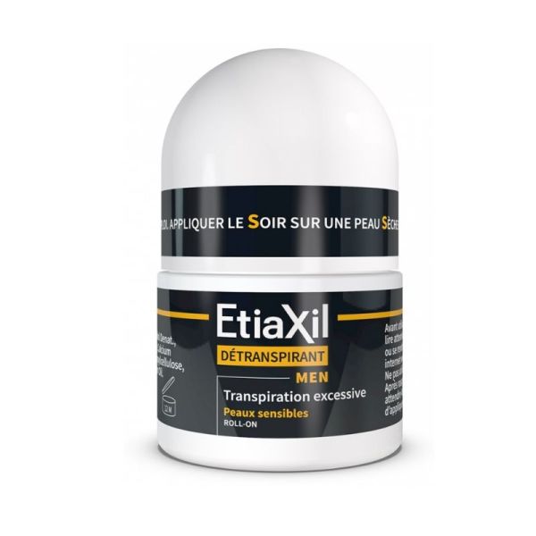 Etiaxil détranspirant déodorant roll-on aisselles homme peaux sensibles 15ml