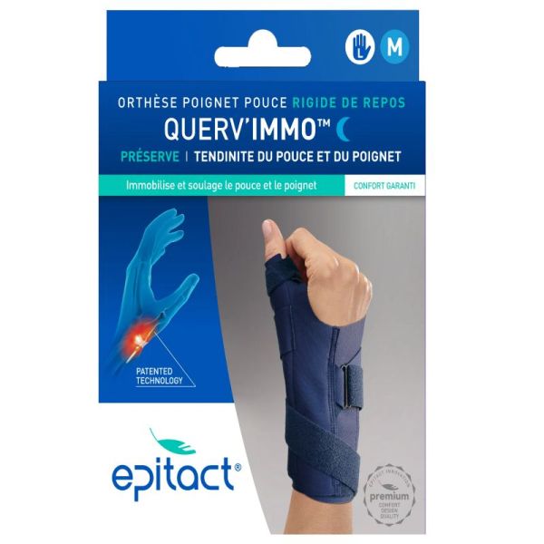 Querv'Immo Orthèse rigide de repos poignet pouce gauche Taille M 1 unité