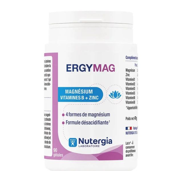 Nutergia Ergymag Magnésium et vitamines B2, B3, B5 et B6 90 gélules