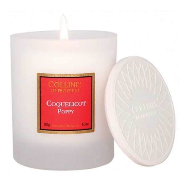 Collines de Provence Les Naturelles Bougie Parfumée Senteur Coquelicot 180 g