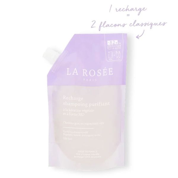 La Rosée shampoing purifiant recharge 400ml