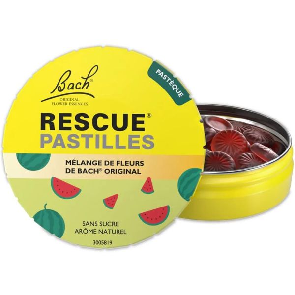 Rescue Bach pastilles saveur Pastèque 50 g
