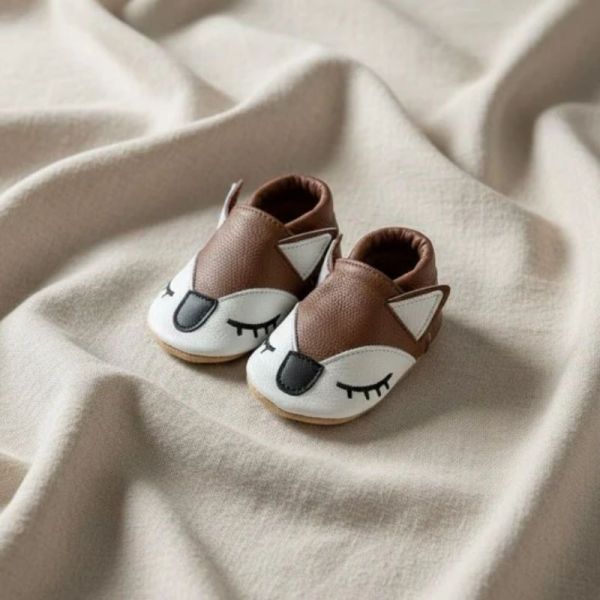 Taz Chausson en cuir souple marron Ragnar le renard 2-3 ans
