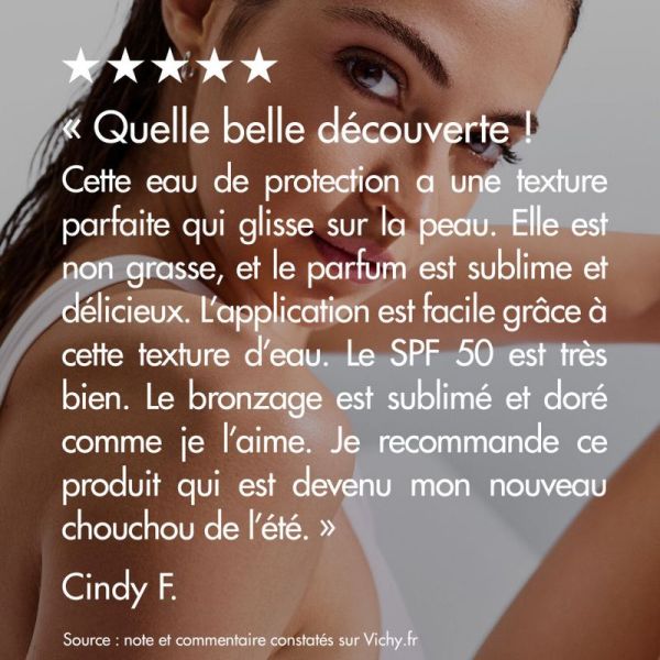 Vichy Capital Soleil SPF50 eau protection solaire hâle sublimé 200ml