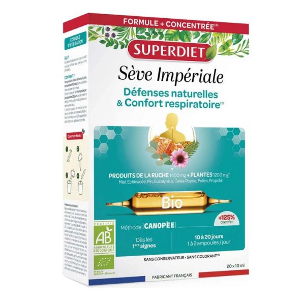 Superdiet Sève impériale bio 20 ampoules