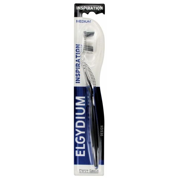 Elgydium Inspiration brosse à dents Médium couleur noir