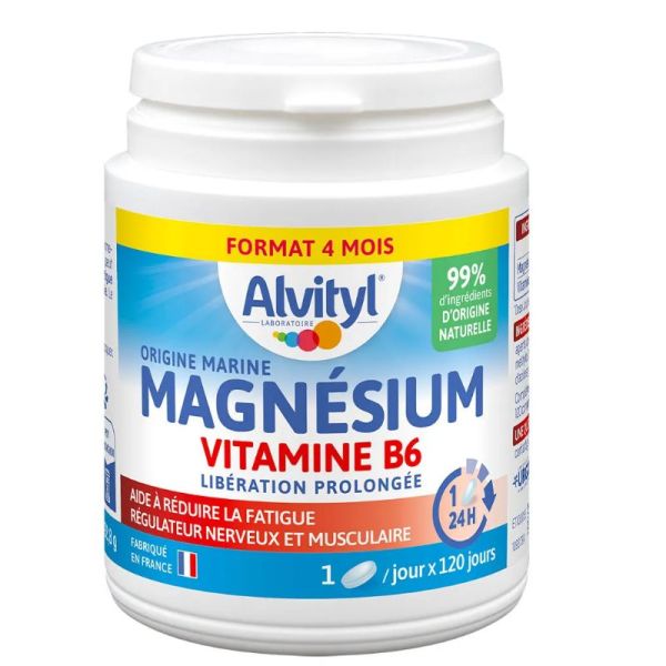 Alvityl Magnésium Vitamine B6 120 comprimés