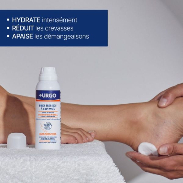 Urgo crème en mousse intense pieds très secs à crevassés 125ml