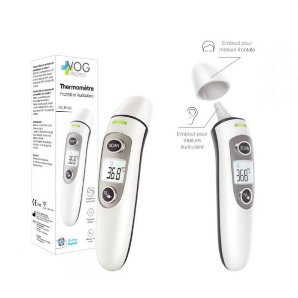 Vog Protect Thermomètre frontal et auriculaire