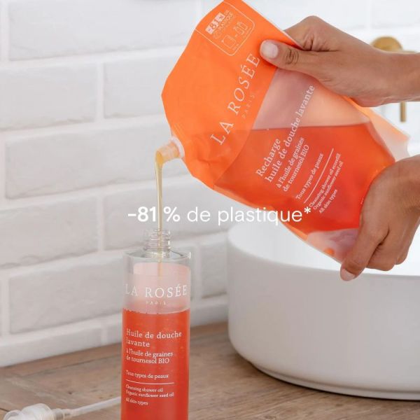 La Rosée huile douche lavante recharge 800ml