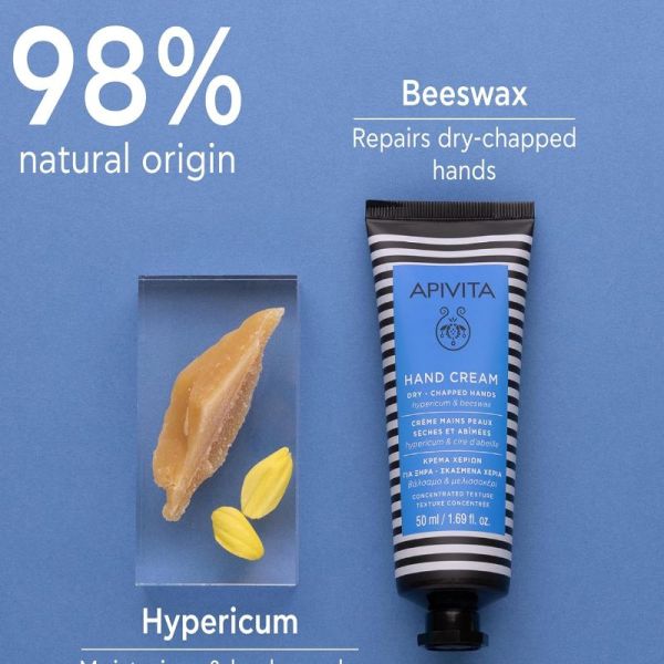 Apivita Crème mains Hypericum peaux sèches et abîmées 50 ml