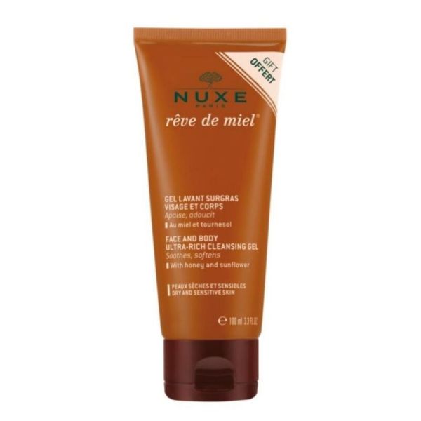 Nuxe Rêve Miel gel lavant surgras visage et corps 100ml