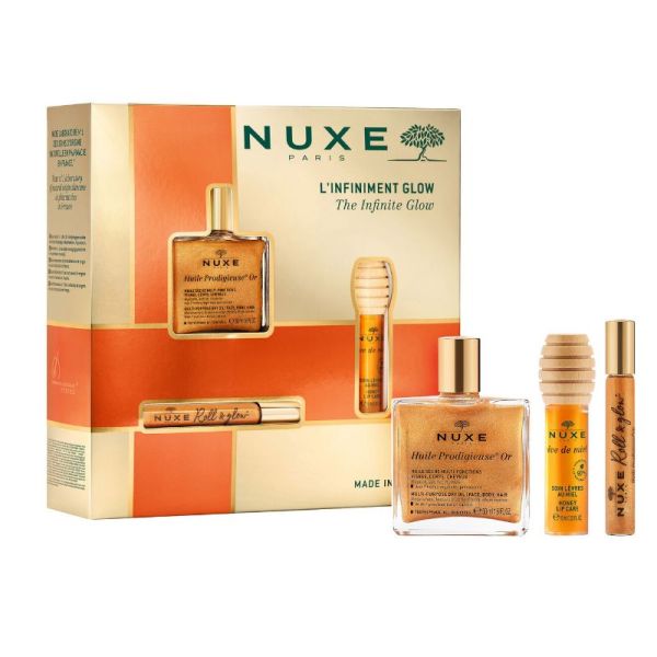 Coffret L'Infiniment Glow must-have - Huile Prodigieuse® Or 50ml + 2 Soins