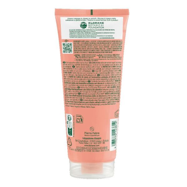 Klorane Lait de Rose Bio crème douche nutritive 200ml
