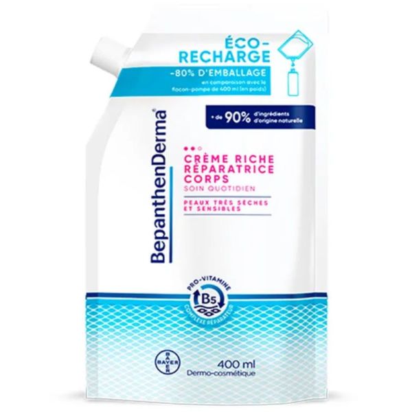 Bepanthen Derma crème riche réparatrice corps Éco-Recharge 400ml