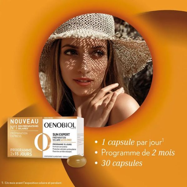 Oenobiol Sun Expert préparation solaire accélérée 2x15 capsules