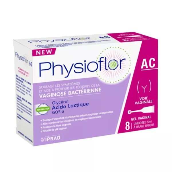Physioflor Ac gel acidifiant voie vaginale 8 unidose 5ml