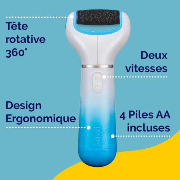 Scholl râpe électrique pieds Velvet Smooth exfoliante & contour du pied