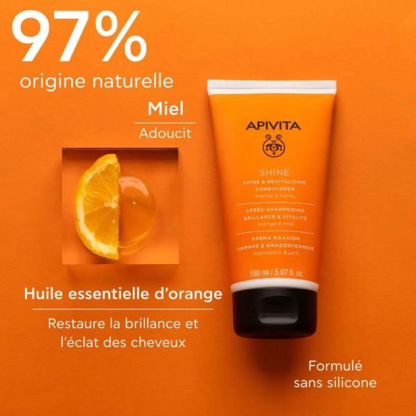 Apivita après-shampoing Shine orange & miel 150ml