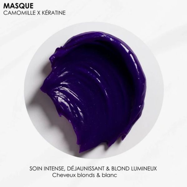 RoseBaie Masque Violet anti-reflets pour cheveux blond & blanc 500ml