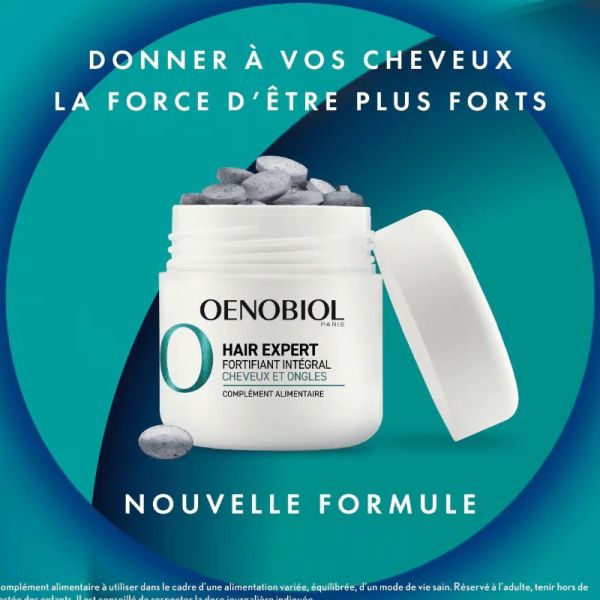 Oenobiol Hair Expert fortifiant intégral cheveux ongles 30 capsules