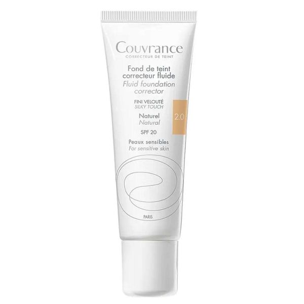 Couvrance Fond de Teint Correcteur Fluide Teinte 1.0 Porcelaine SPF20 30 ml