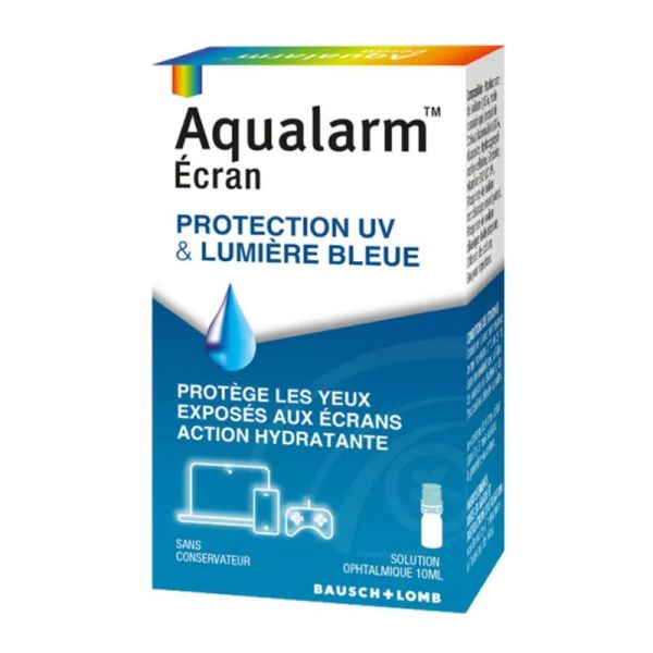 Aqualarm Écran Collyre Protection UV & Lumière Bleue 10 ml