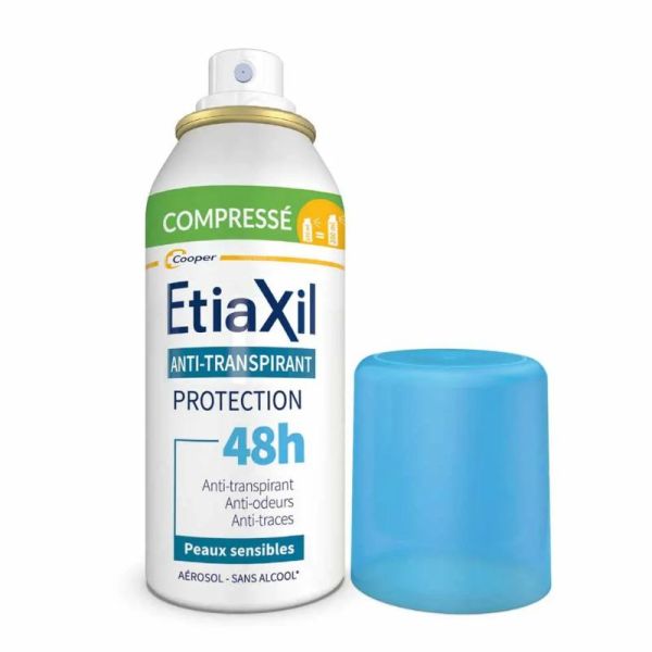 Etiaxil anti-transpirant aérosol compressé protection 48h peaux sensibles 100ml